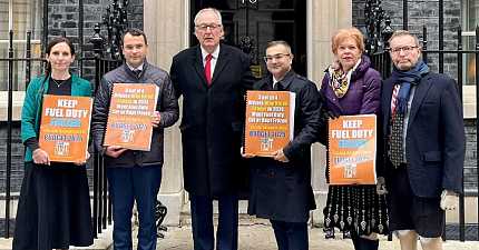 FAIRFUEL PETITION DELIVERED TO DOWNING STREET ON 25 NOVEMBER