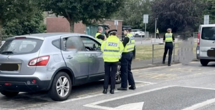 POLICE LAUNCH MAJOR HUDDERSFIELD TRAFFIC OPERATION NEAR COLLEGE