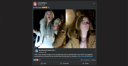 BOURNEMOUTH FARE DODGERS EXPOSED AFTER ONE SHARES POLICE APPEAL ON FACEBOOK