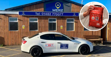 WELL DONE TO HULL TAXI FIRM WER2 FOR SUPPORTING YOUR LOCAL COMMUNITY
