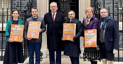 FAIRFUEL PETITION DELIVERED TO DOWNING STREET ON 25 NOVEMBER