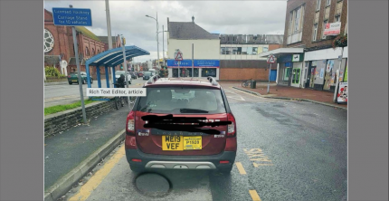 NORTHWICH PRIVATE HIRE VEHICLE PARKED AND ALLEGEDLY PLYING FOR HIRE ON A TAXI RANK 