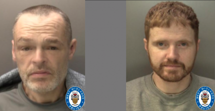 JAIL FOR PAIR OF COVENTRY BURGLARS WHO HIJACKED TAXI AND THREATENED TO STAB DRIVER