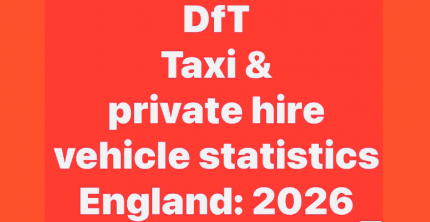 LATEST DFT TAXI PRIVATE HIRE VEHICLE STATS FOR ENGLAND AS OF APRIL 2026