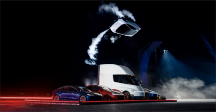 TESLA UNVEILS WHAT IT SAYS IS A FLYING CAR